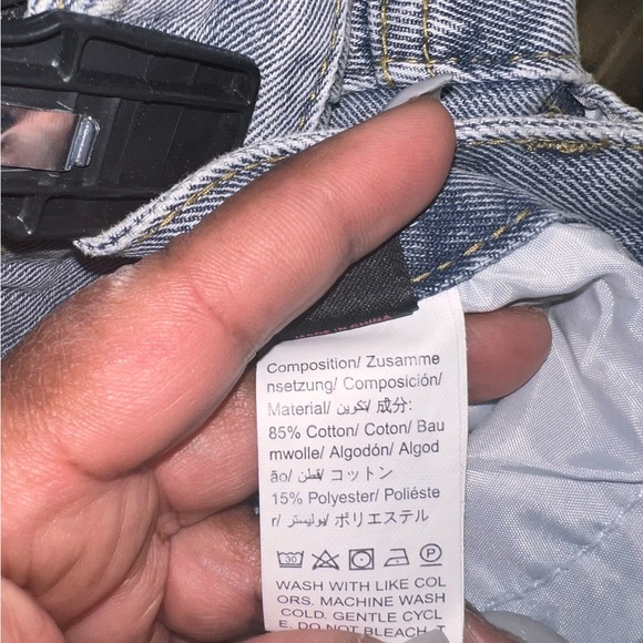 Cross Embroidery Denim Shorts - Picture 4 of 4